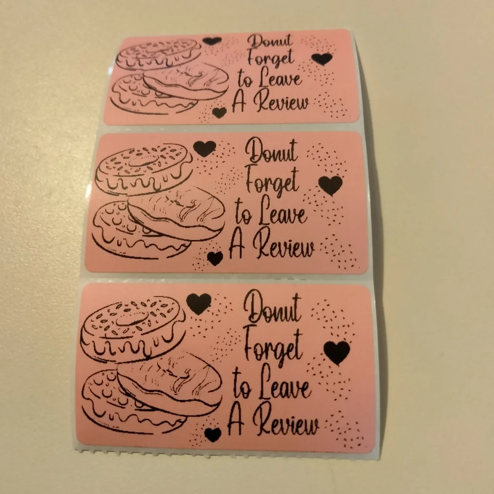 💙100 Donut Forget- Shipping Labels Thermal Packaging Stickers 2.25